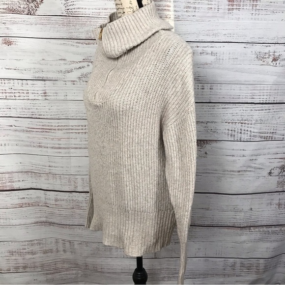 Cupcakes and Cashmere half zip cowl neck knit long sleeve popover sweater - Picture 5 of 8